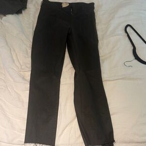 L’Agence coated straight leg jeans